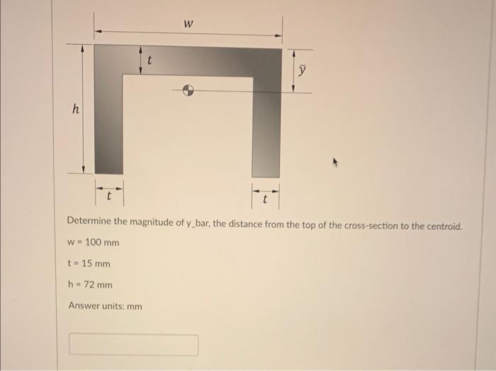Solved Determine the magnitude of y−bar, the distance from | Chegg.com
