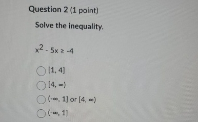 Question 2 (1 ﻿point)Solve the | Chegg.com