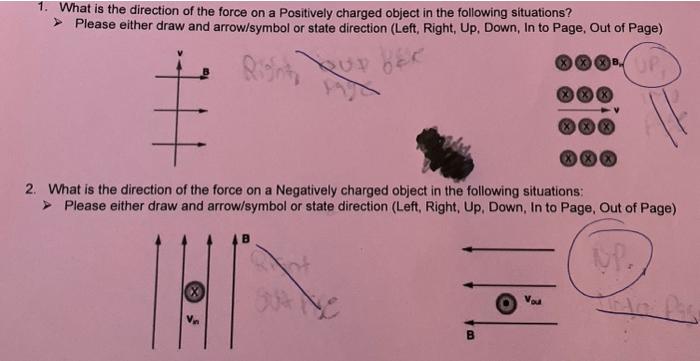 solved-1-what-is-the-direction-of-the-force-on-a-positively-chegg