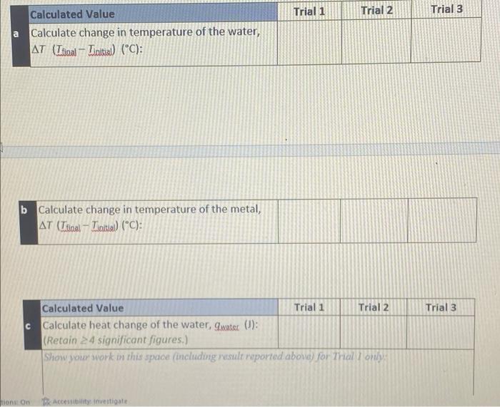 Solved Part 2 Data Table (Data Provided) Trial 1 Measurement | Chegg.com