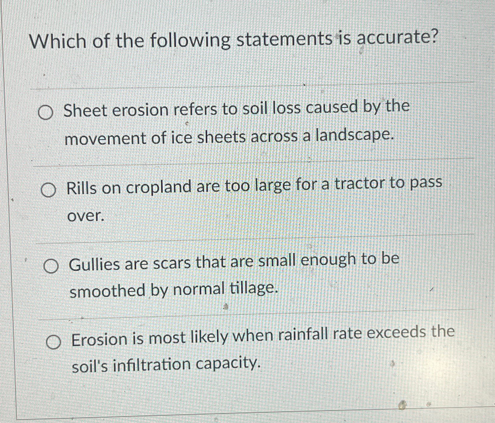 Solved Which of the following statements is accurate?Sheet | Chegg.com