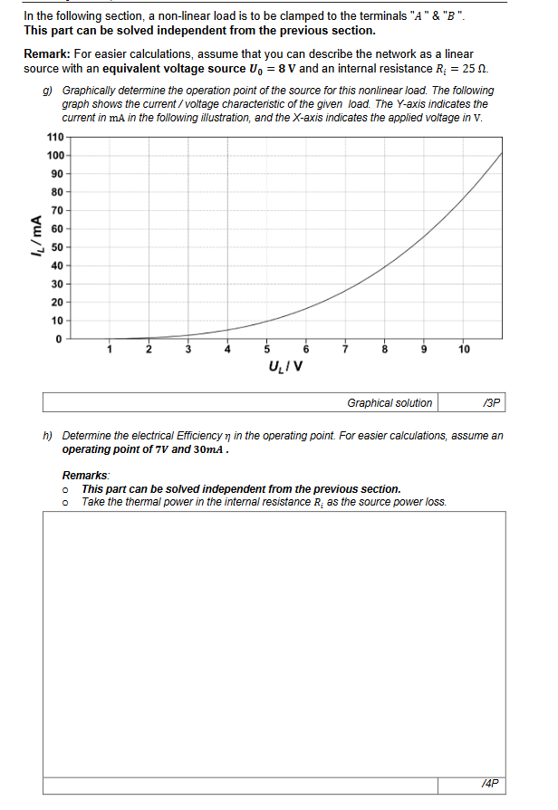 Solved In the following section, a non-linear load is to be | Chegg.com