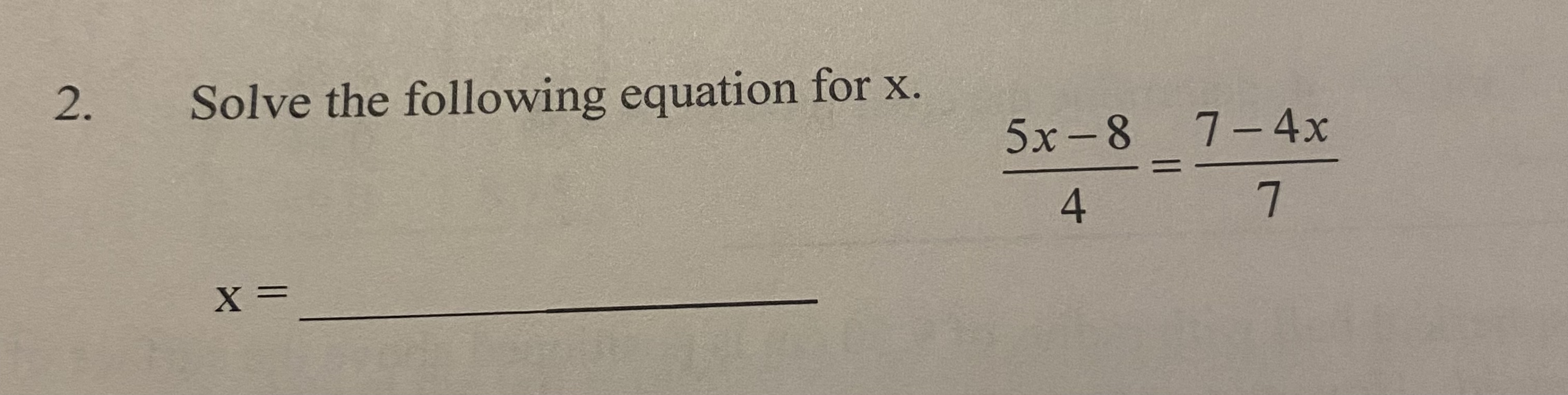 solved-solve-the-following-equation-for-x-5x-84-7-4x7x-chegg