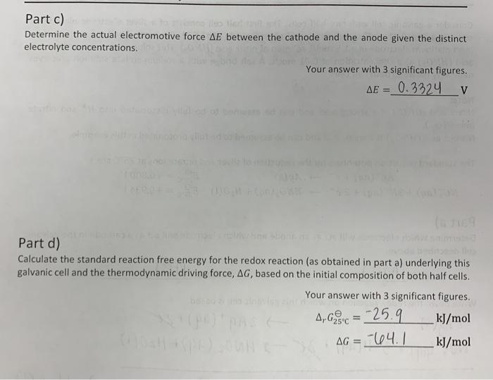 Solved answers given, please show work for part c and part d | Chegg.com