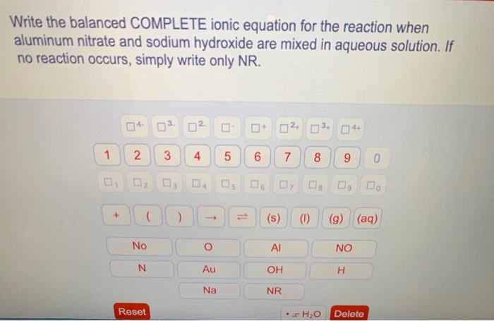 Solved Question 10 Of 32 Complete The Balanced Dissociati Chegg Com