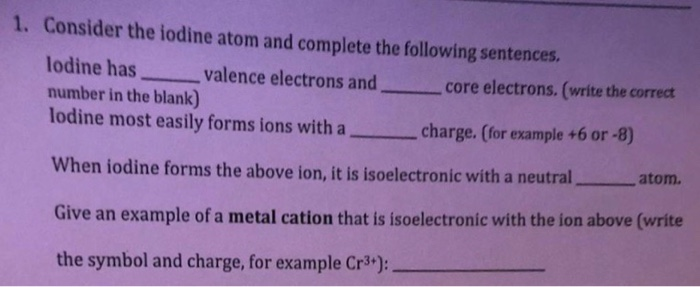 iodine charge