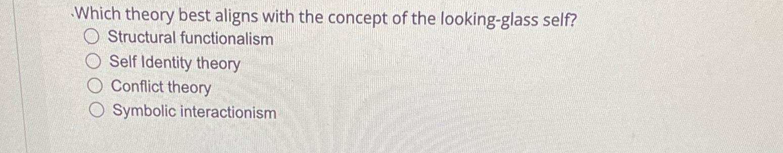 Solved Which theory best aligns with the concept of the | Chegg.com