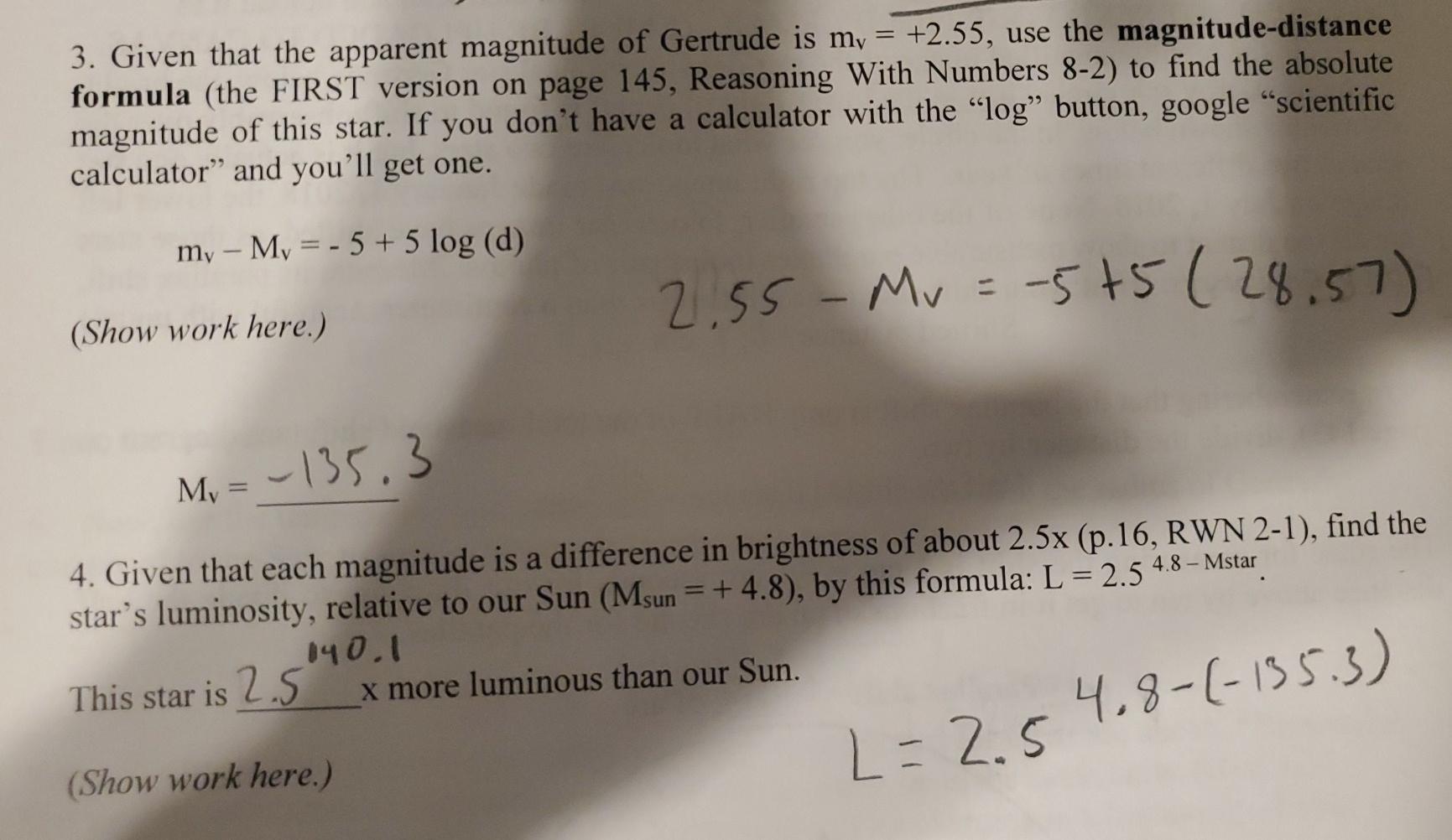 Solved Could Someone Let Me Know If 3 And 4 Are Correct I Chegg Com