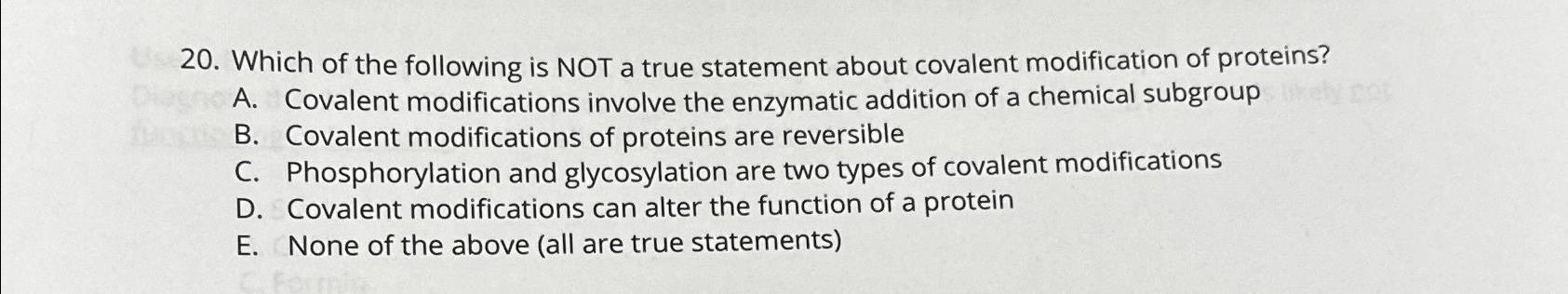 Solved Which of the following is NOT a true statement about | Chegg.com