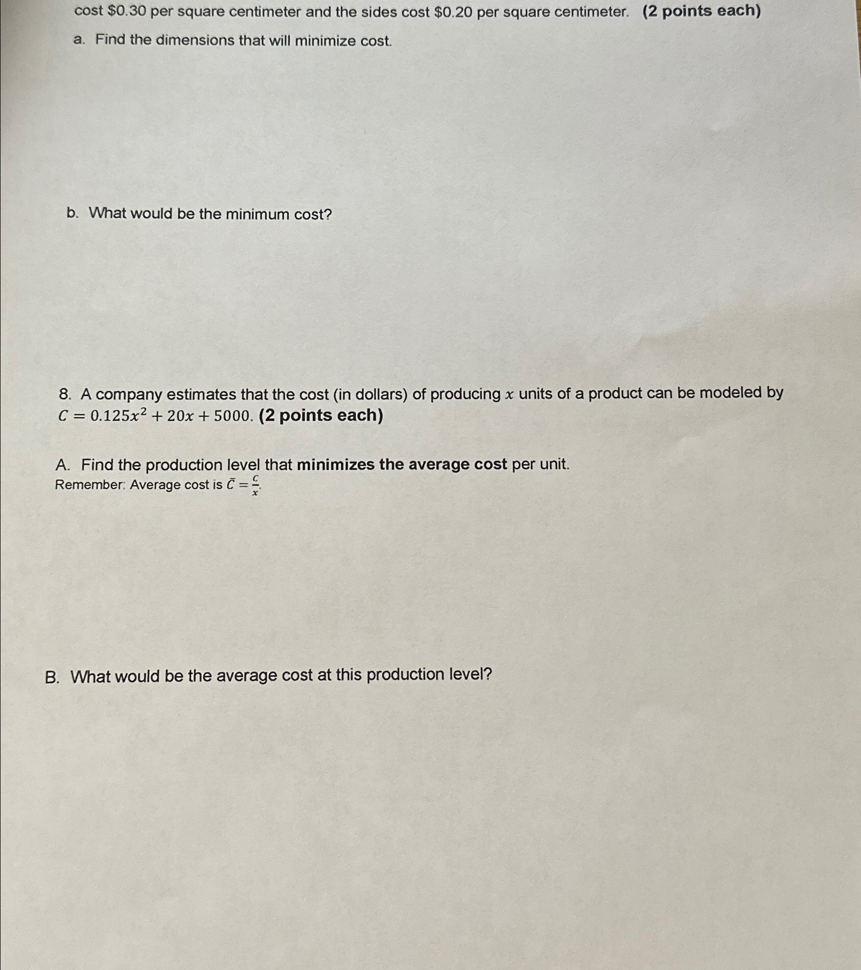 Answer all questions please and thank you! | Chegg.com