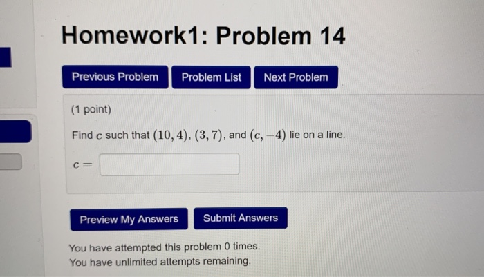 Solved Homework1: Problem 14 Previous Problem Problem List | Chegg.com