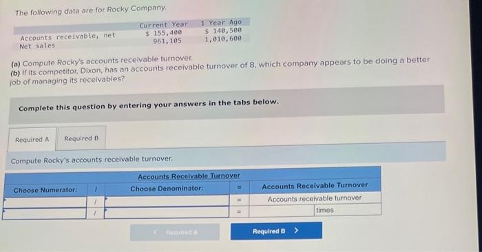 Solved The Following Data Are For Rocky Company. (a) Compute | Chegg.com