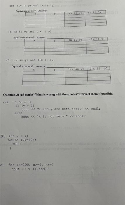 Solved Question 1: (10 marks) Construct a logical expression | Chegg.com