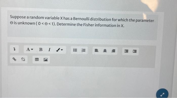 Solved Suppose a random variable X has a Bernoulli | Chegg.com
