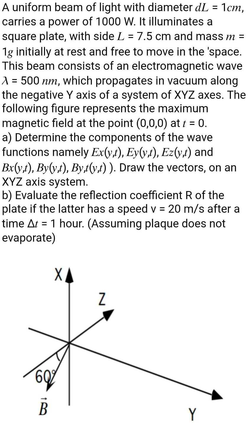Solved b) Evaluate the reflection coefficient R of the | Chegg.com