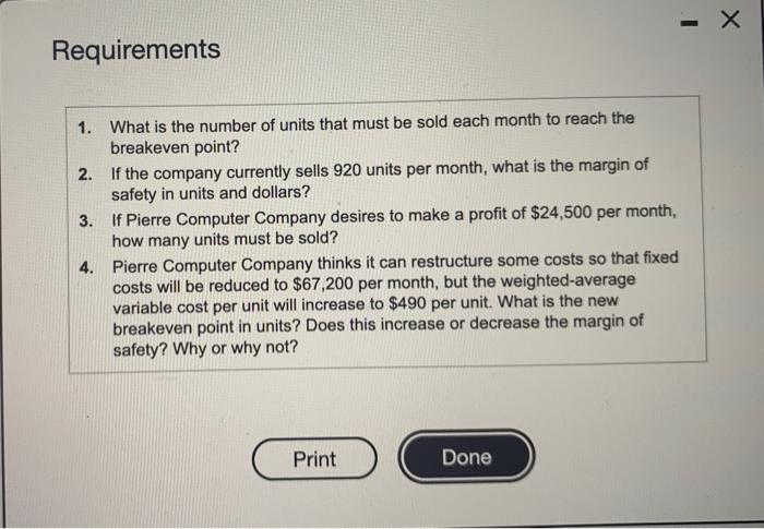 Solved 1. What is the number of units that must be sold | Chegg.com