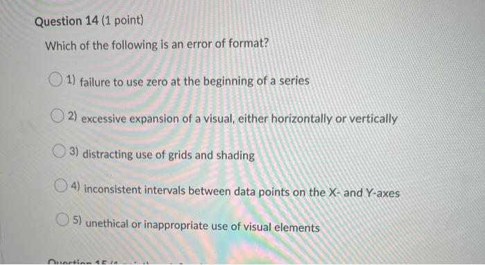 Solved Question 14 (1 point) Which of the following is an | Chegg.com