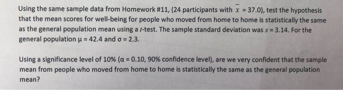 Solved Using the same sample data from Homework #11, (24 | Chegg.com
