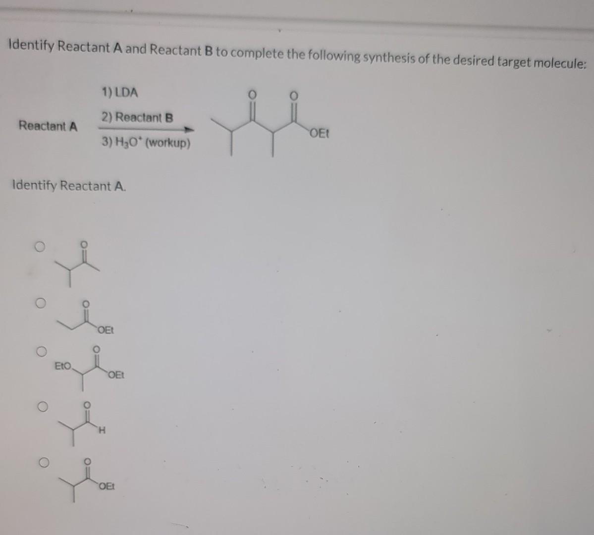 Solved Identify suitable reactants and reagents that can be