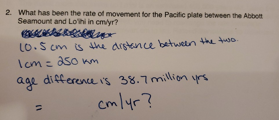 Solved 2. What has been the rate of movement for the Pacific | Chegg.com