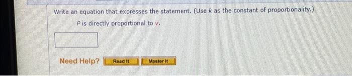 Solved Write an equation that expresses the statement. (Use | Chegg.com