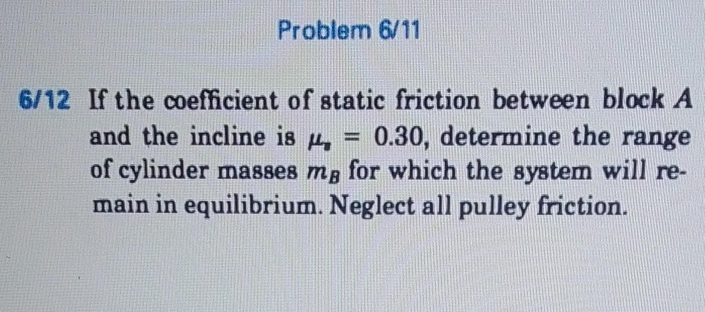 Solved 6/12 If the coefficient of static friction between | Chegg.com