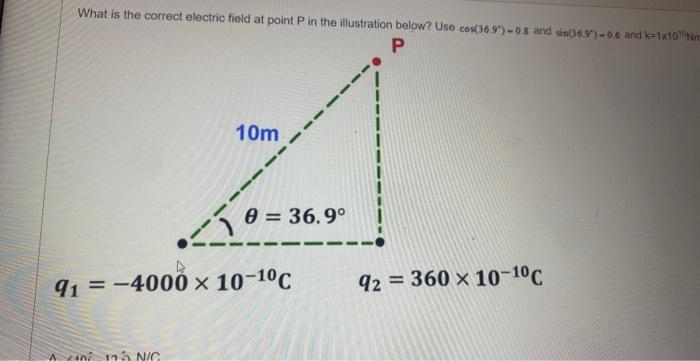 Solved What is the correct electric field at point P in the | Chegg.com