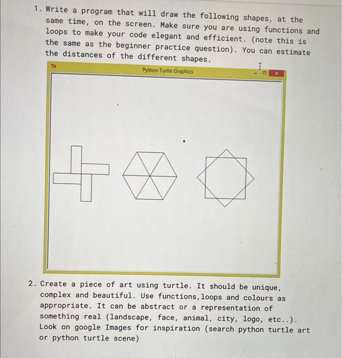 Solved 1. Write a program that will draw the following | Chegg.com