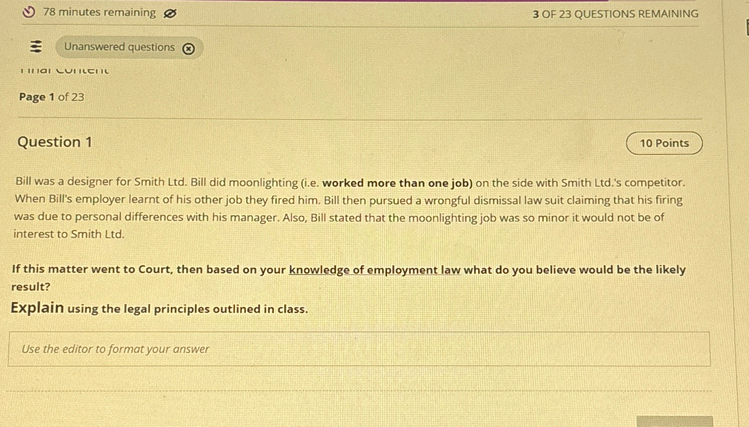 Solved 78 ﻿minutes remaining3 ﻿OF 23 ﻿QUESTIONS | Chegg.com