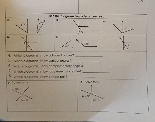 Solved B Use The Diagrams Below To Answer 4-8. B. C. A. 299 | Chegg.com