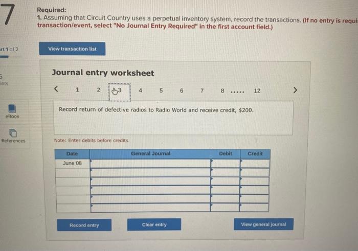 Solved Required Information Problem 6-3B Record Transactions | Chegg.com