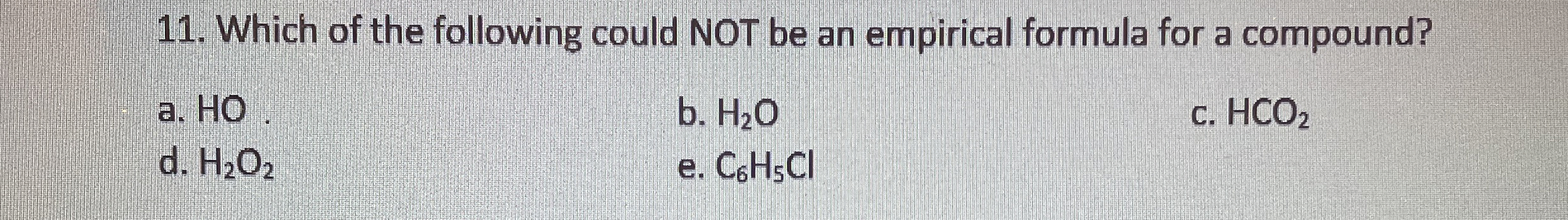 Solved Which of the following could NOT be an empirical | Chegg.com