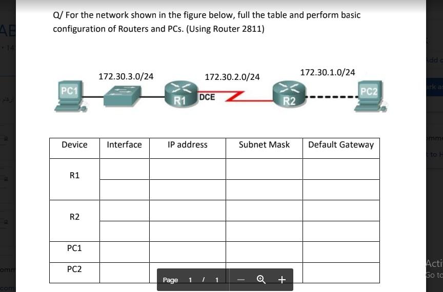 Solved Q/ For the network shown in the figure below, full | Chegg.com