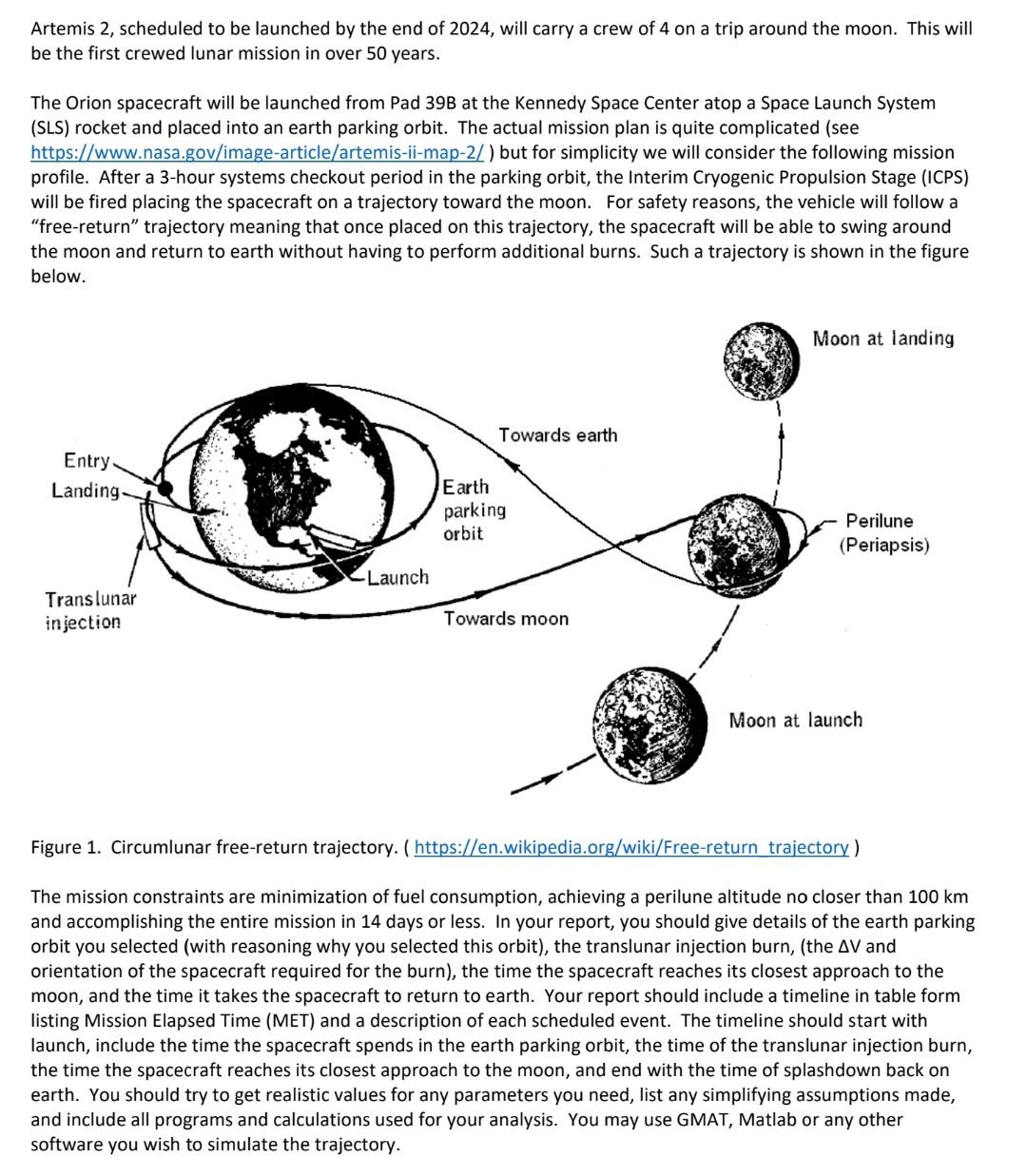 Artemis 2 , scheduled to be launched by the end of | Chegg.com