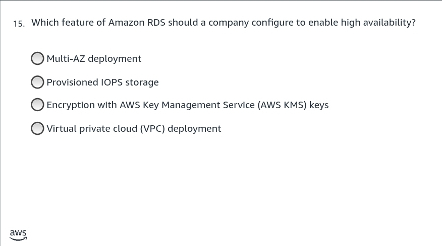 Solved Which feature of Amazon RDS should a company | Chegg.com