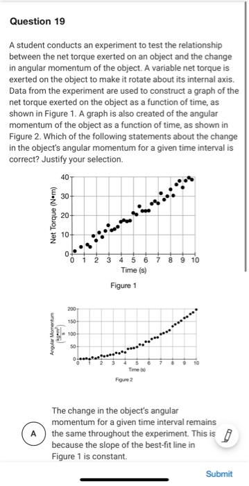 Solved Question 19 A student conducts an experiment to test | Chegg.com