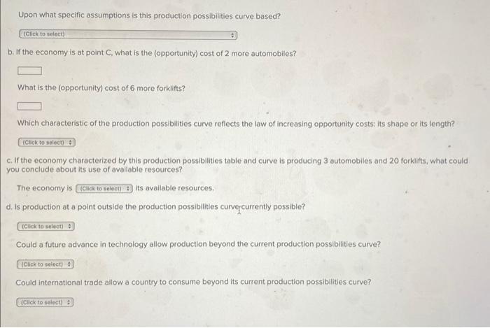 Solved Refer to the following production possibilities table | Chegg.com