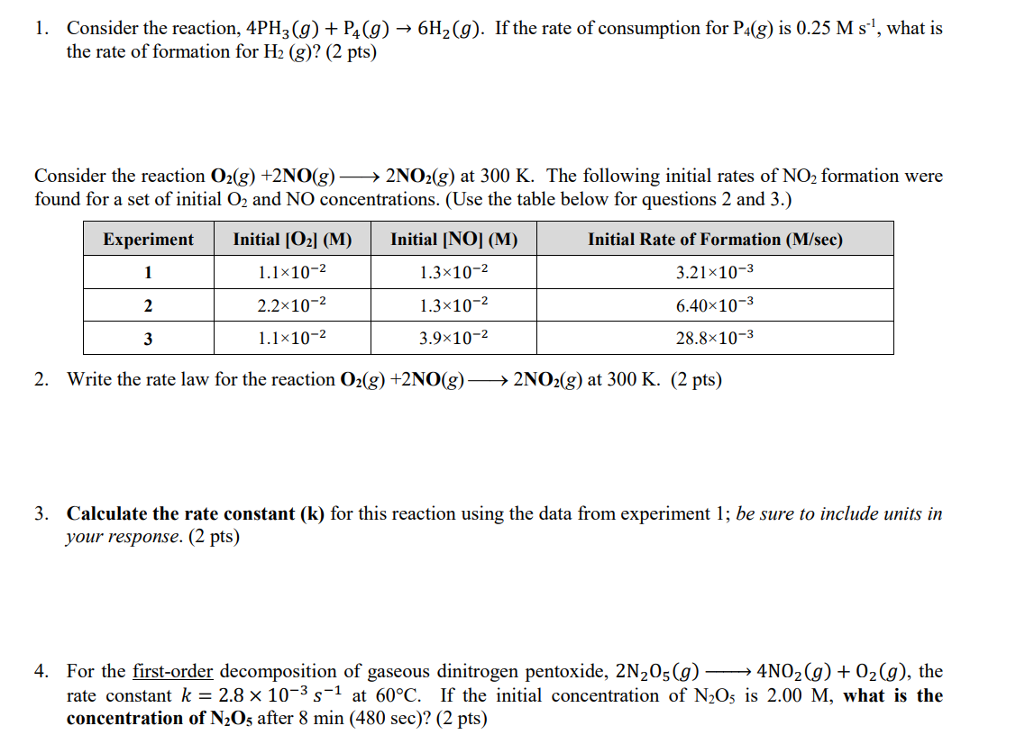 Solved Consider The Reaction 4PH3(g) --> ﻿P4(g) + 6H2(g) | Chegg.com