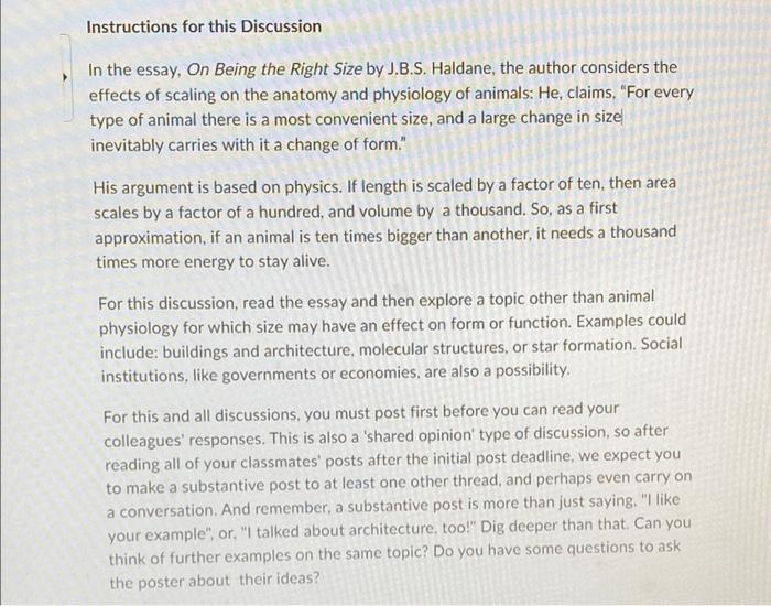 Solved Instructions for this Discussion In the essay, On 