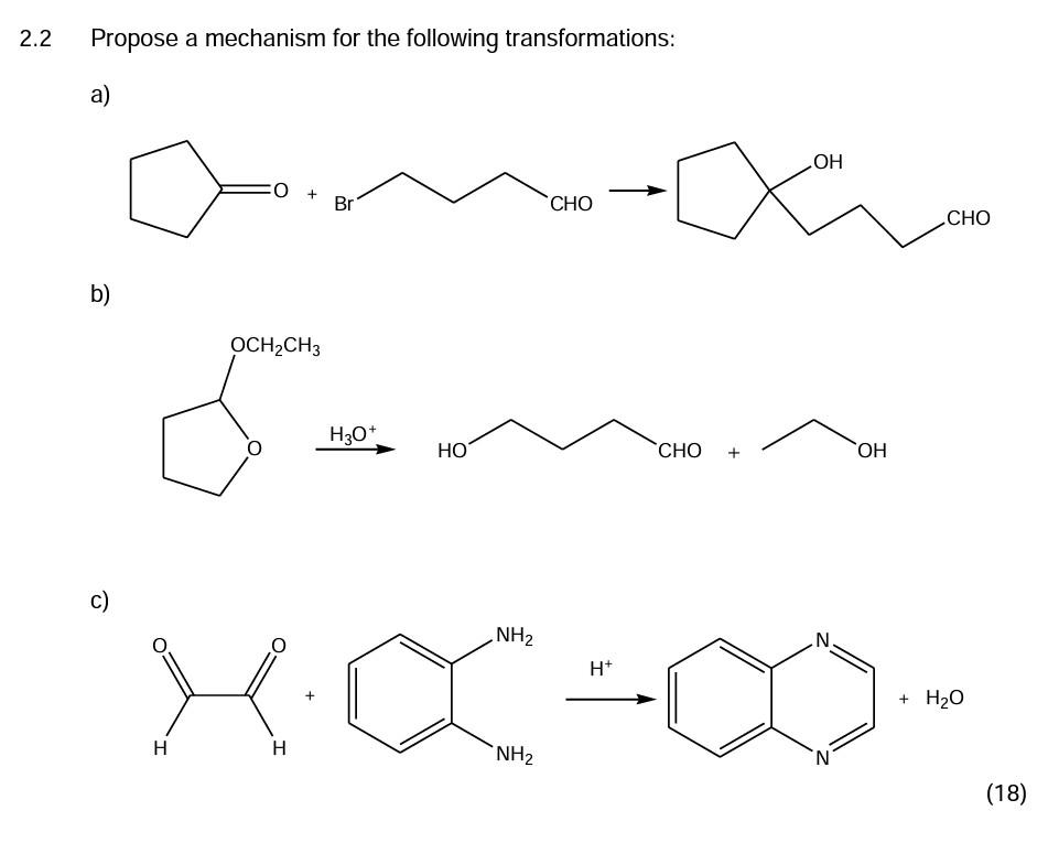 Solved .2 Propose A Mechanism For The Following | Chegg.com