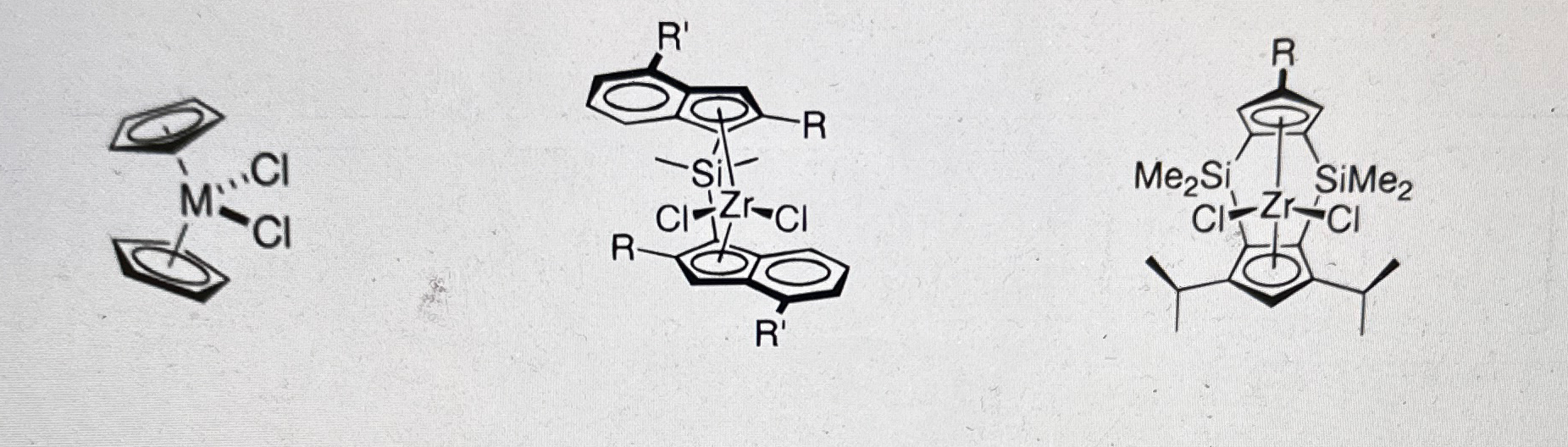 Solved Typical metallocene catalysts are shown below. | Chegg.com