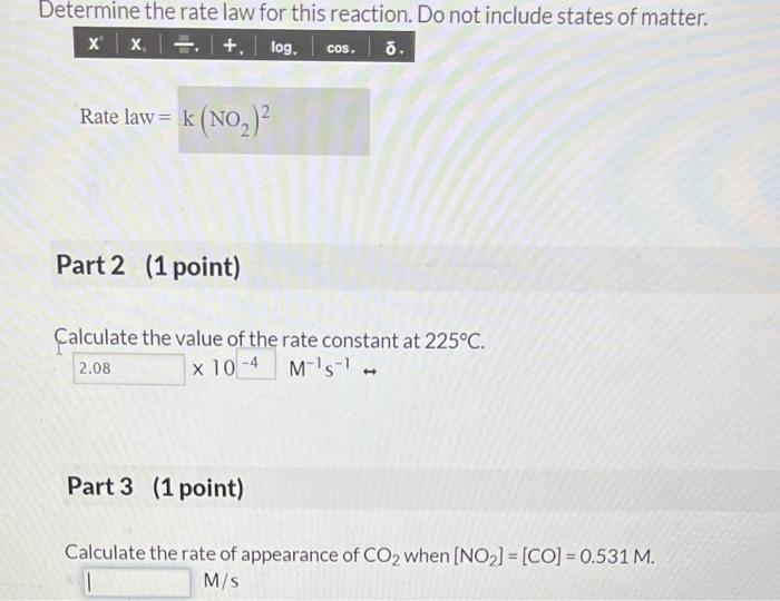 Solved The first two parts are correct, cant get part 3 for | Chegg.com