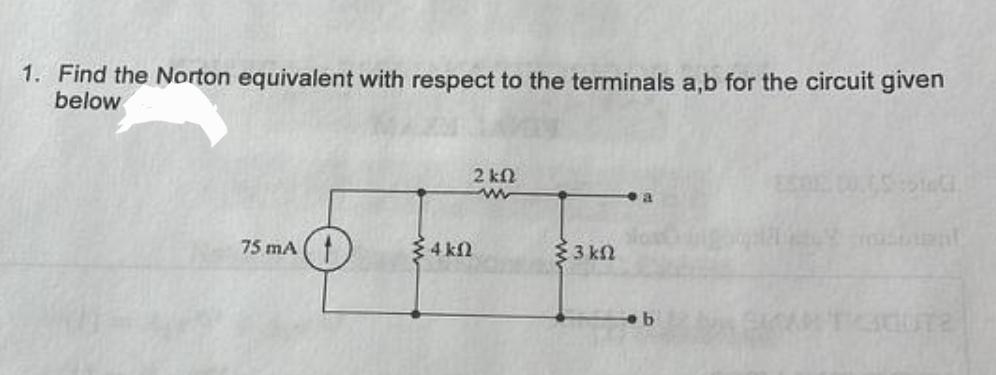 Solved Find the Norton equivalent with respect to the | Chegg.com