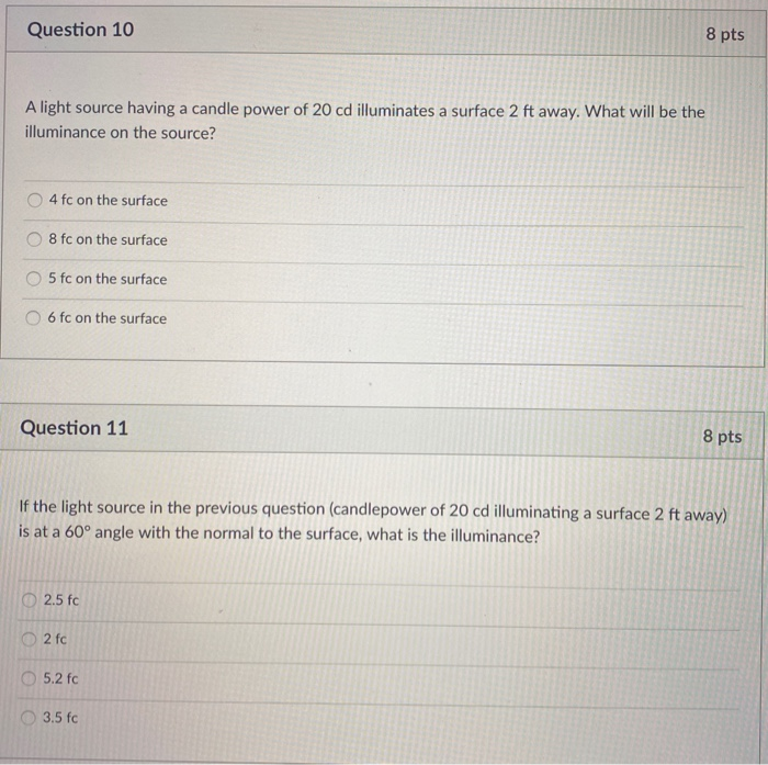 Solved Question 10 8 pts A light source having a candle | Chegg.com