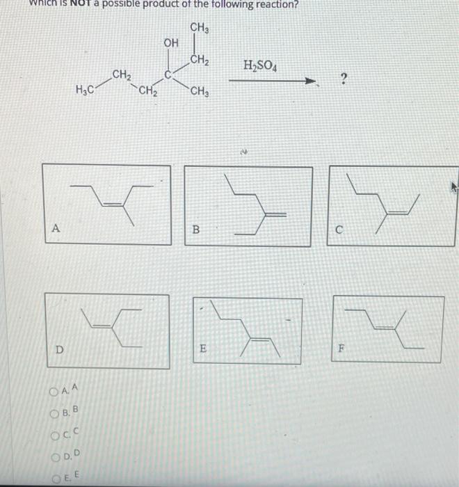 Solved NOT a possible product of the following reaction? CHE | Chegg.com