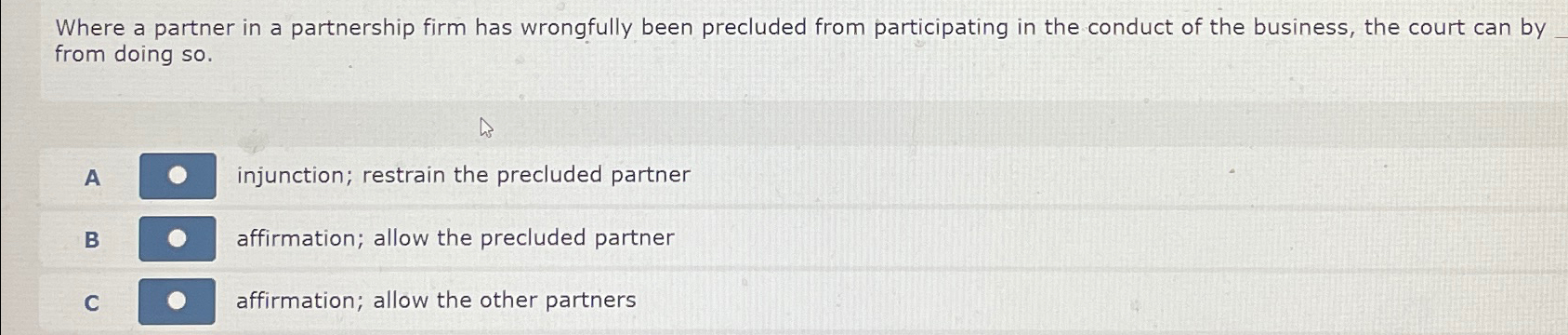 Solved Where a partner in a partnership firm has wrongfully | Chegg.com