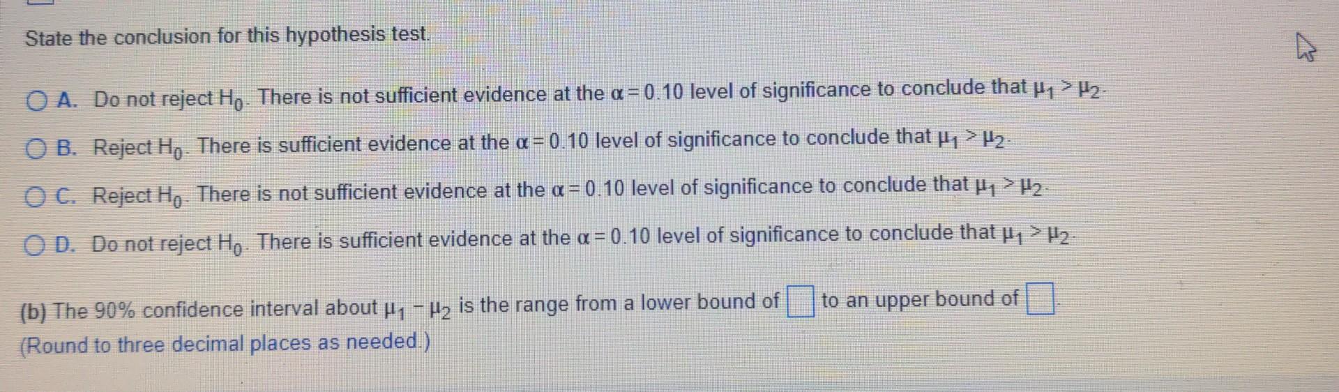 Solved Use The Given Statistics To Complete Parts (a) And | Chegg.com