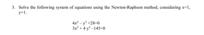 Solved Solve the following system of equations using the | Chegg.com