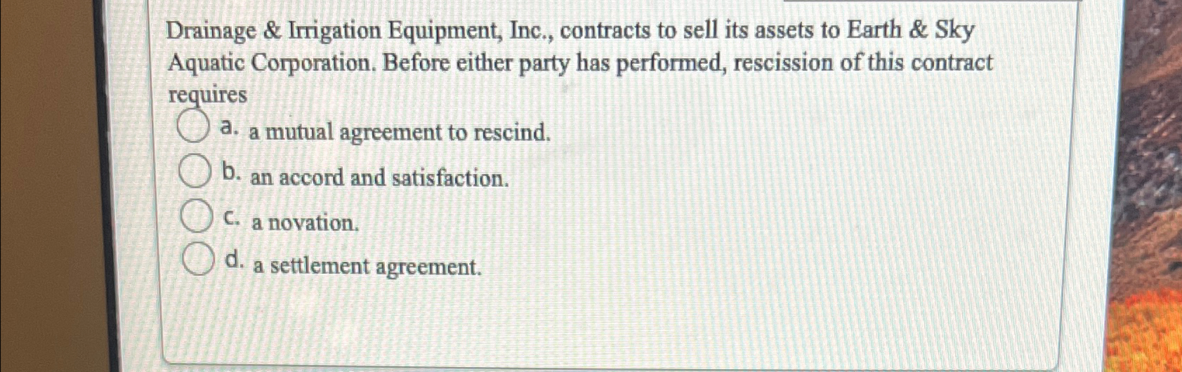 Solved Drainage & Irrigation Equipment, Inc., contracts to