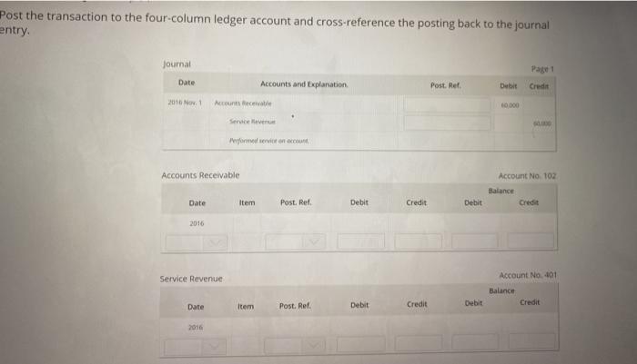 Accounting! Every possible Cross reference for ledger accounts